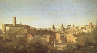 The Forum Seen from the Farnese Gardens (mk05), Jean Baptiste Camille  Corot